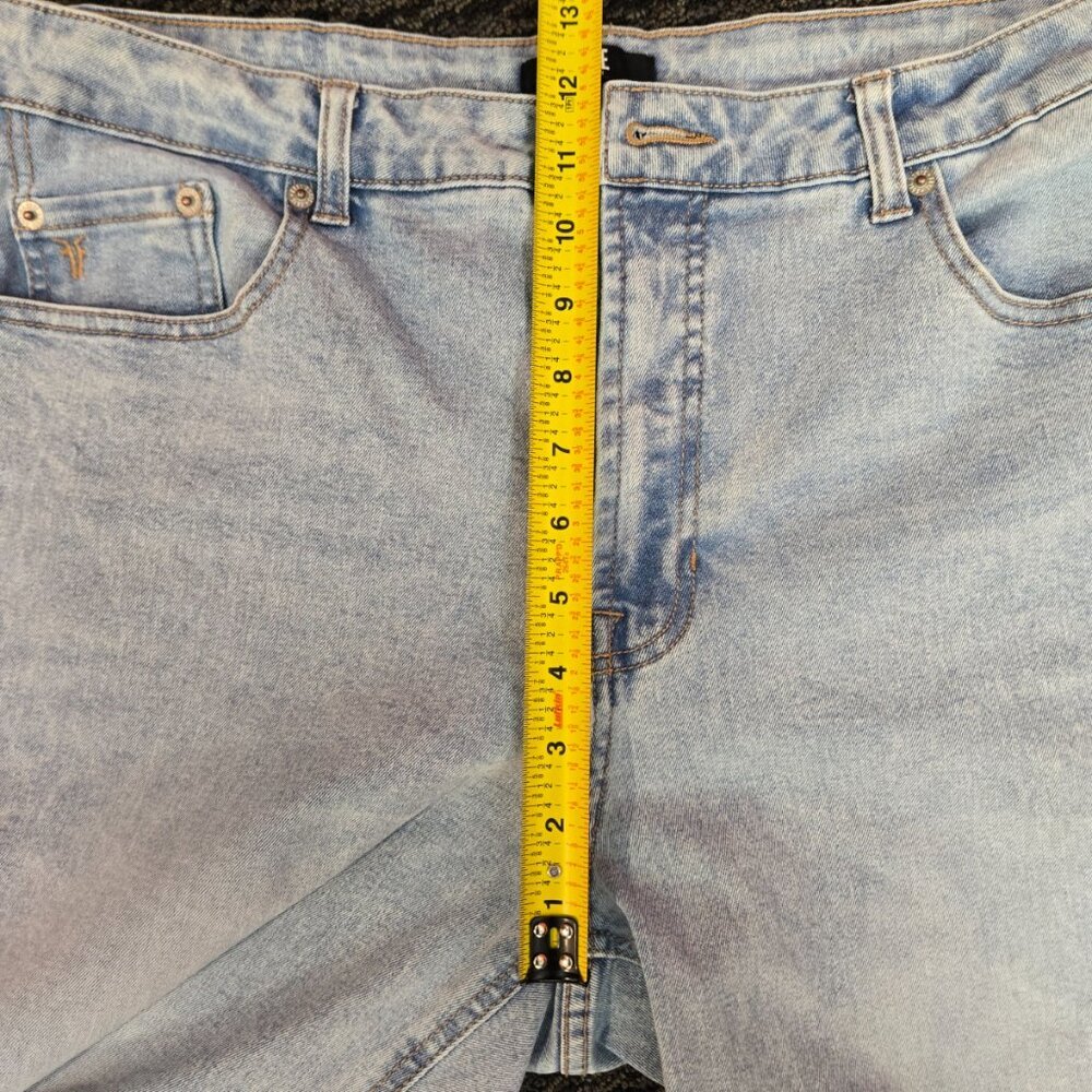 Frye Light Wash Blue Denim Straight Leg Jeans Classic 5-Pocket High Rise Size 31 - Picture 8 of 12